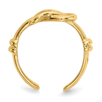 14K Gelbgold Liebe Knoten Zehenring