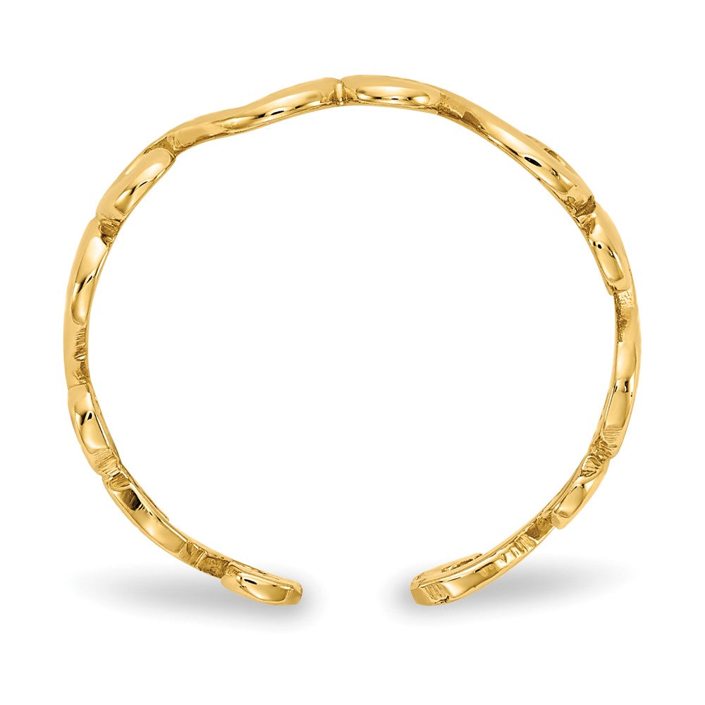 14K Gelbgold Wirbel Zehenring