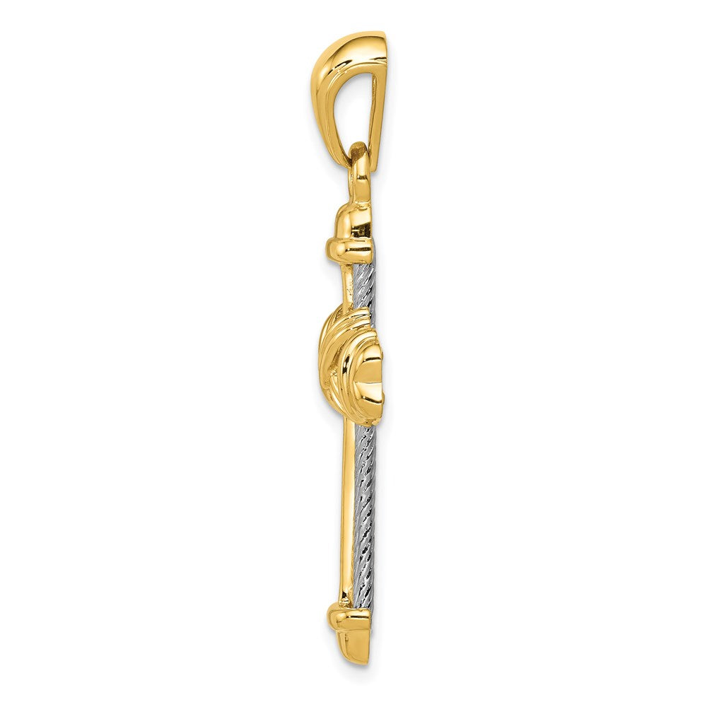 14K Bicolor Gold Kreuzanhänger