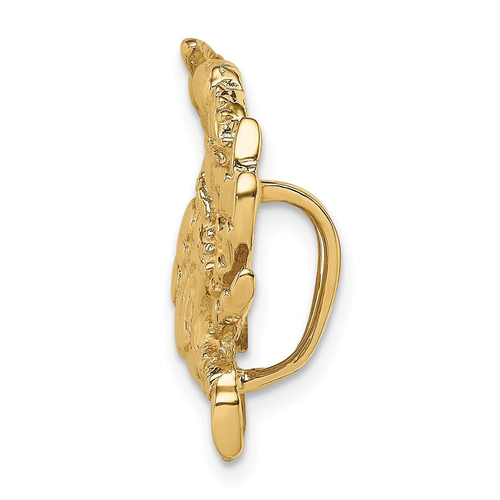 14K Gelbgold Blau Krabbe Anhänger