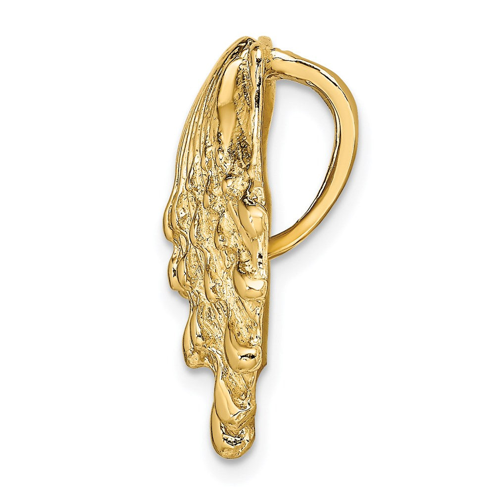 14K Gelbgold Klein Löwe Paw Muschel Anhänger