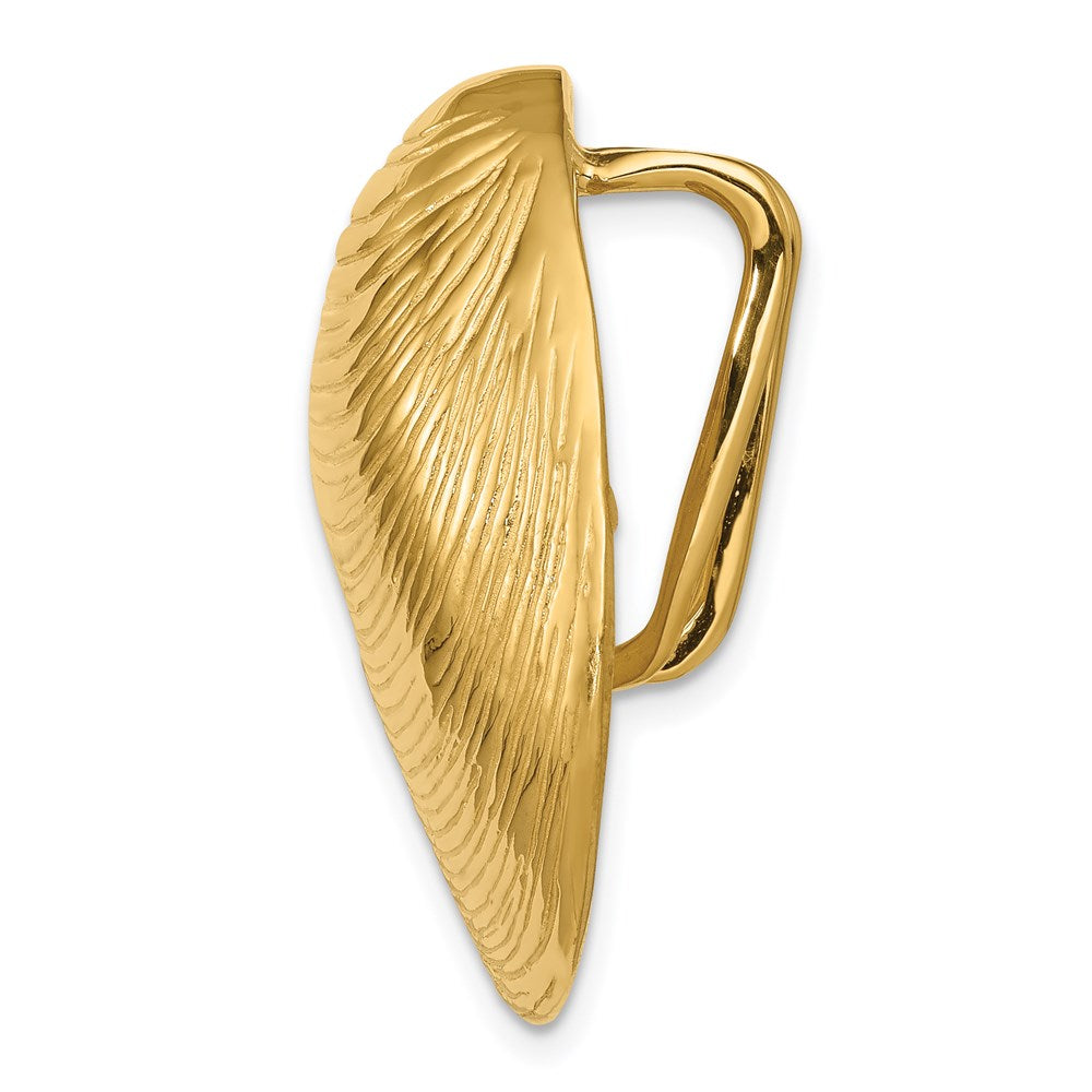 14K Gelbgold Clam Muschel Anhänger