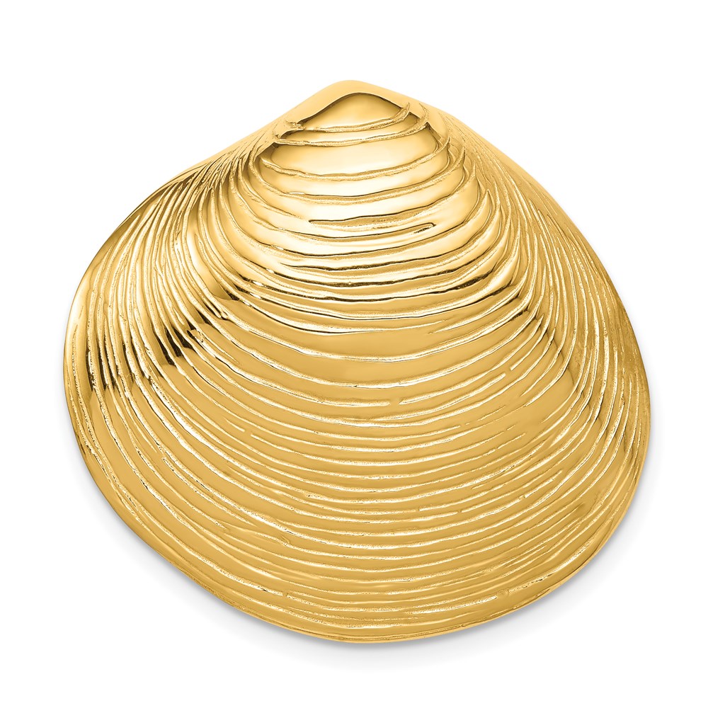 14K Gelbgold Clam Muschel Anhänger