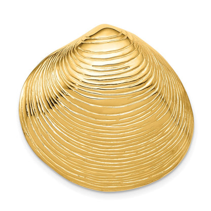 14K Gelbgold Clam Muschel Anhänger