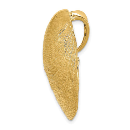 14K Gelbgold Clam Muschel Anhänger
