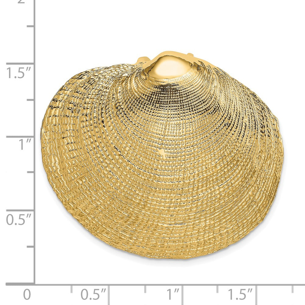 14K Gelbgold Clam Muschel Anhänger