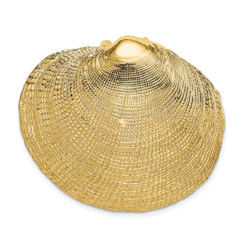 14K Gelbgold Clam Muschel Anhänger