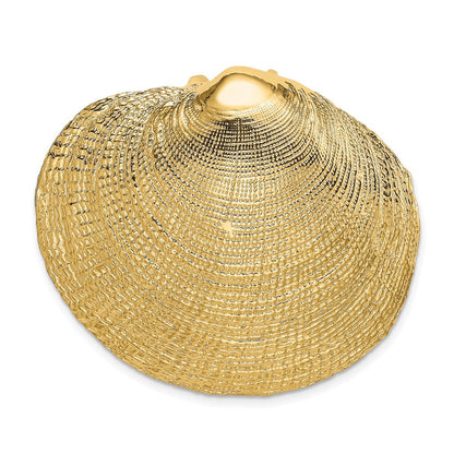 14K Gelbgold Clam Muschel Anhänger