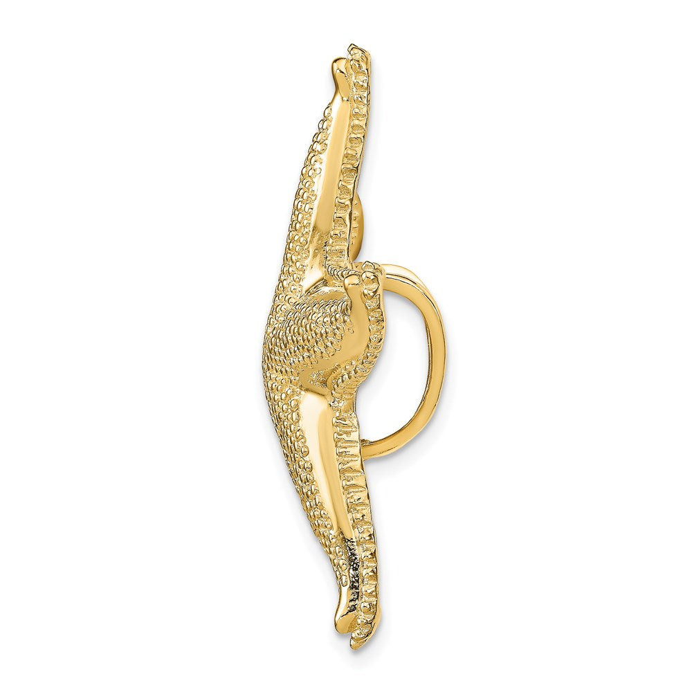 14K Gelbgold Strukturiert Passt Up To 6mm und 8mm Seestern Anhänger