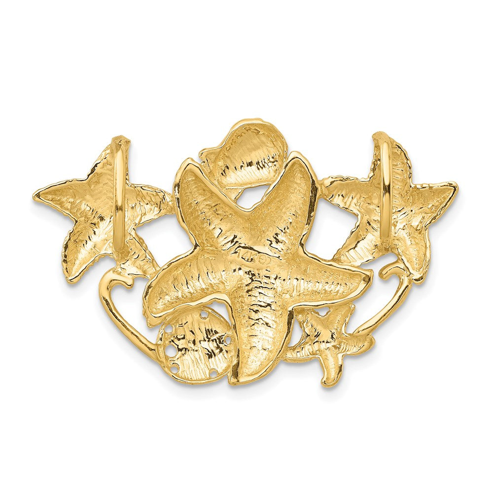14K Gelbgold Seestern Cluster Anhänger