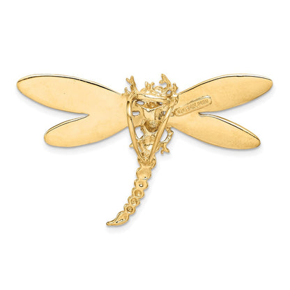 14K Gelbgold Libelle Anhänger