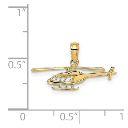 14K Gelbgold Helicopter Charm