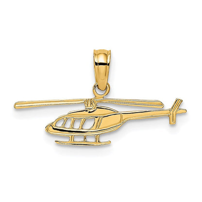 14K Gelbgold Helicopter Charm