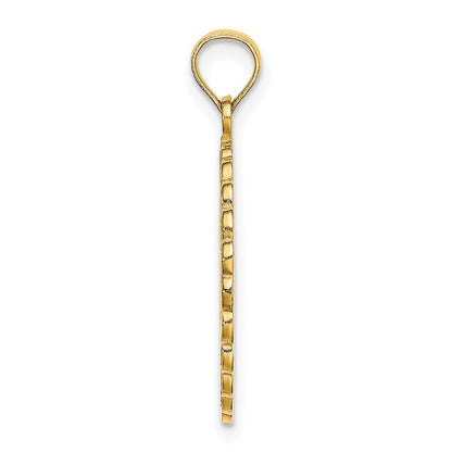 14 Karat Gelbgold Charm „GATLINBURG TENNESSEE" mit Straßenbahn im Kreis