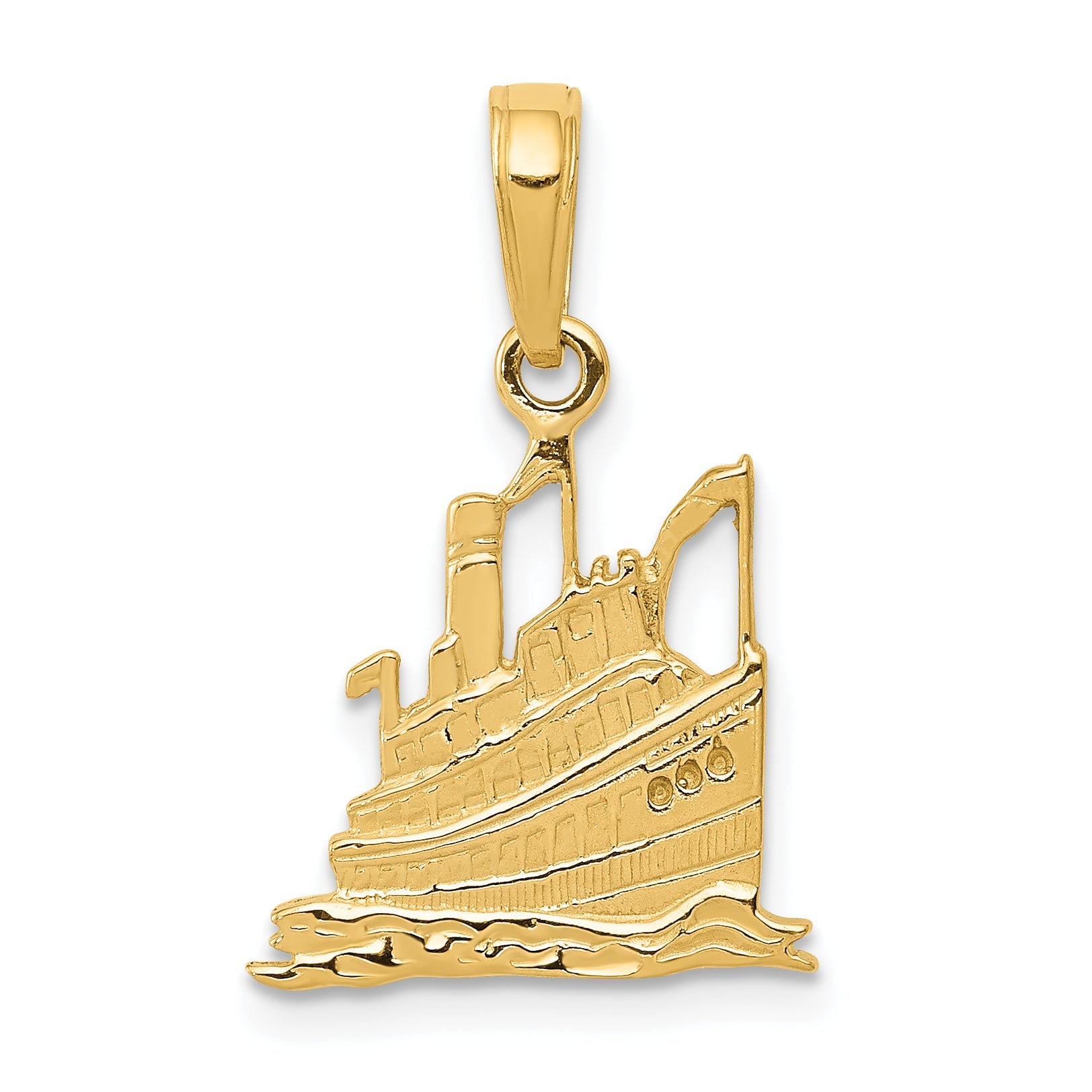 14K Gelbgold Cruise Ship Anhänger