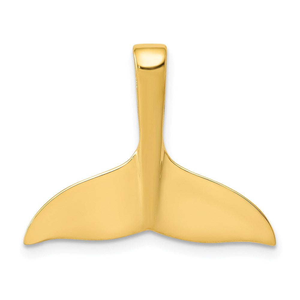 14K Gelbgold Wal Schwanz Kette Anhänger