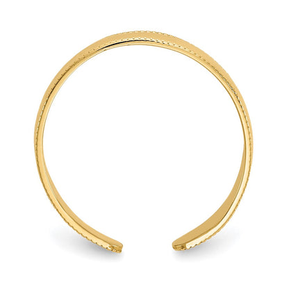 14K Gelbgold Milgrain Verstellbar Zehenring