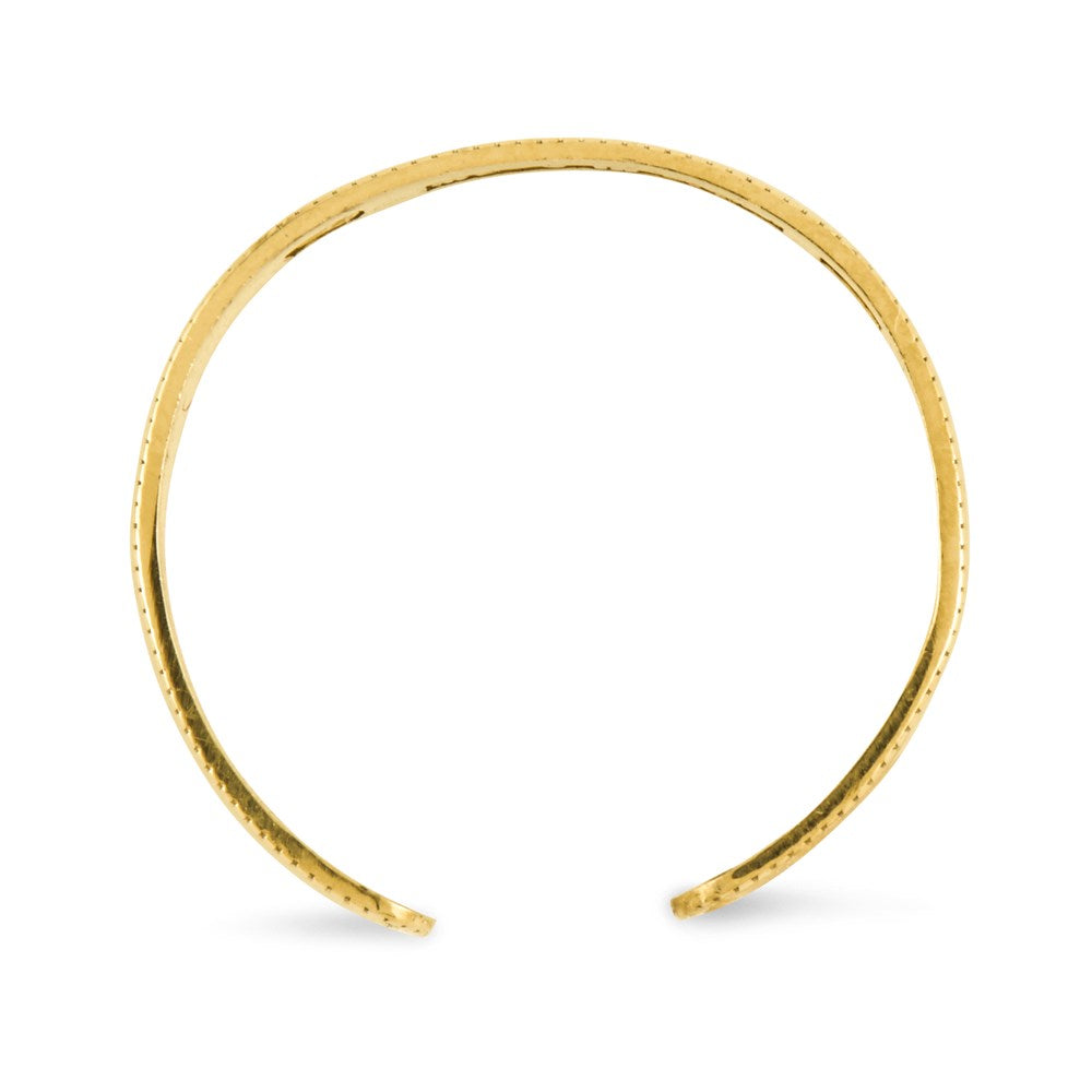 14K Gelbgold Milgrain Verstellbar Zehenring