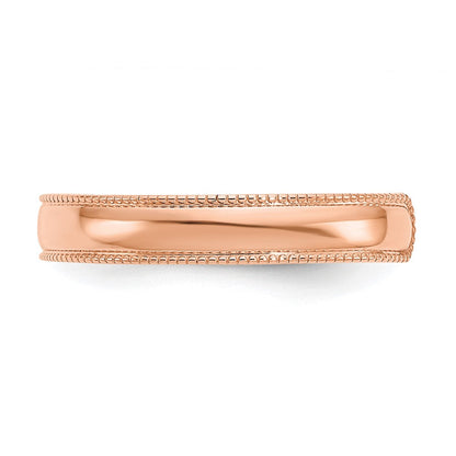 14K Roségold Mill Grain Verstellbar Zehenring