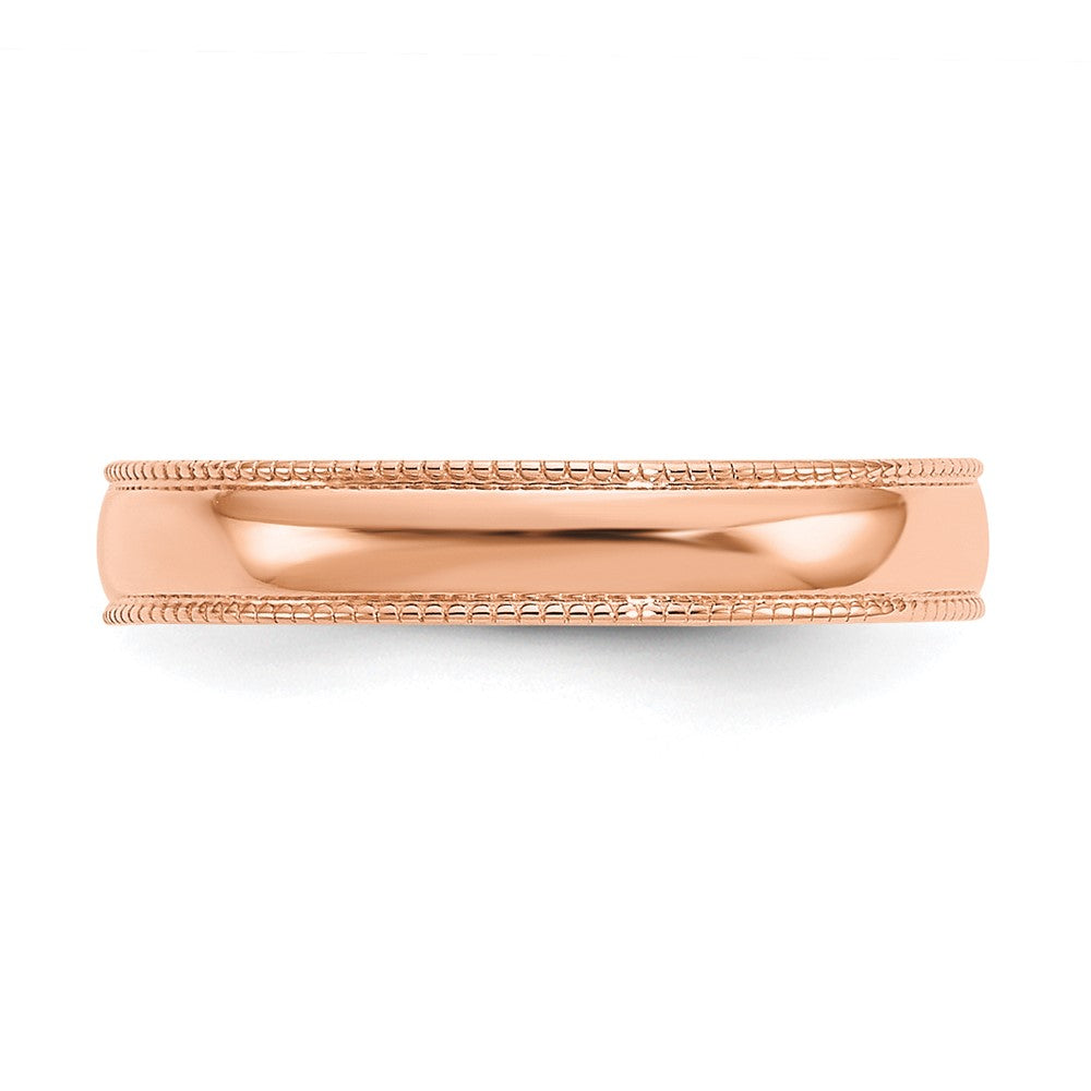 14K Roségold Mill Grain Verstellbar Zehenring