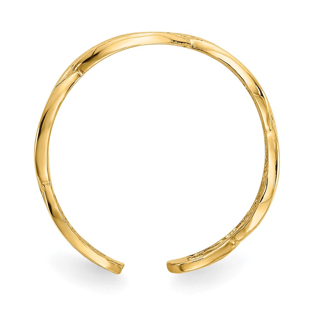 14K Gelbgold Weave Zehenring