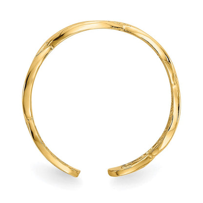 14K Gelbgold Weave Zehenring