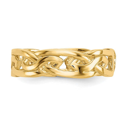 14K Gelbgold Weave Zehenring