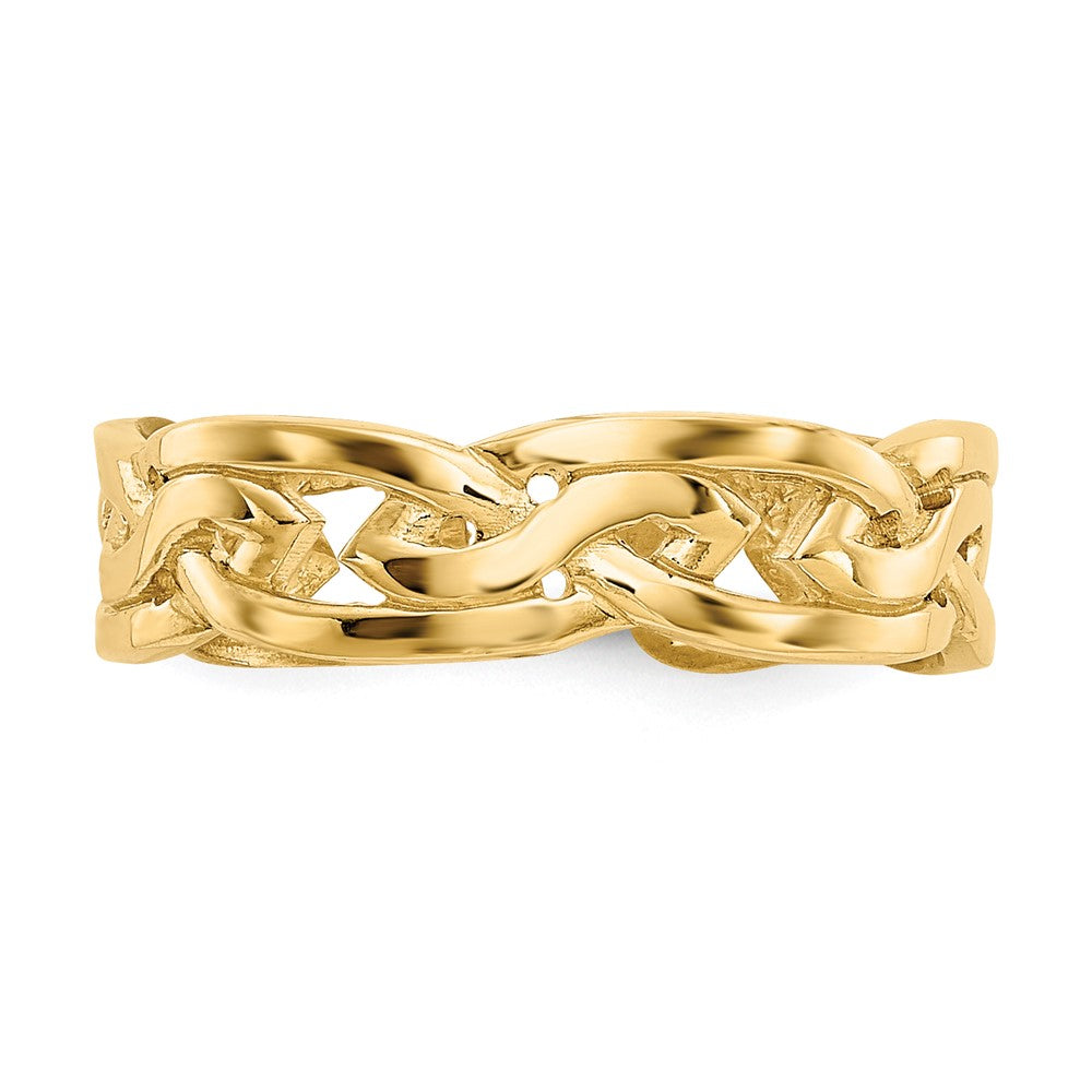 14K Gelbgold Weave Zehenring