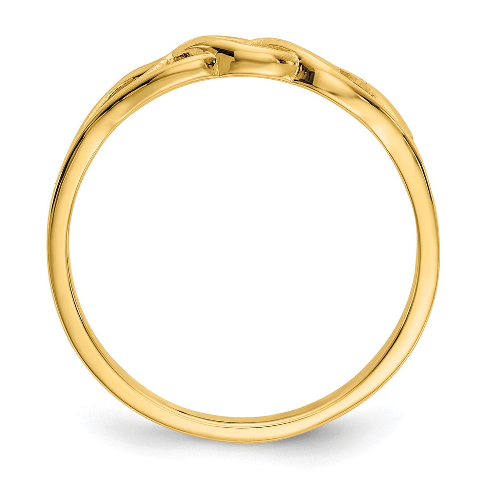 14K Gelbgold Ring mit freigeformtem Knoten