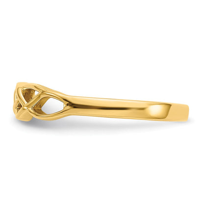 14K Gelbgold Ring mit freigeformtem Knoten