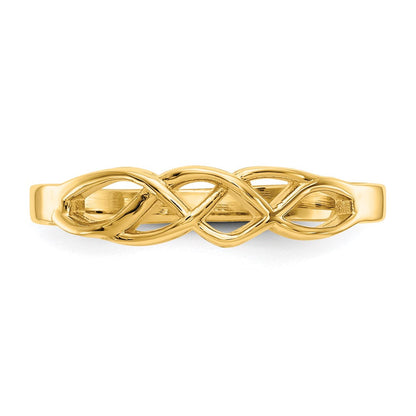 14K Gelbgold Ring mit freigeformtem Knoten