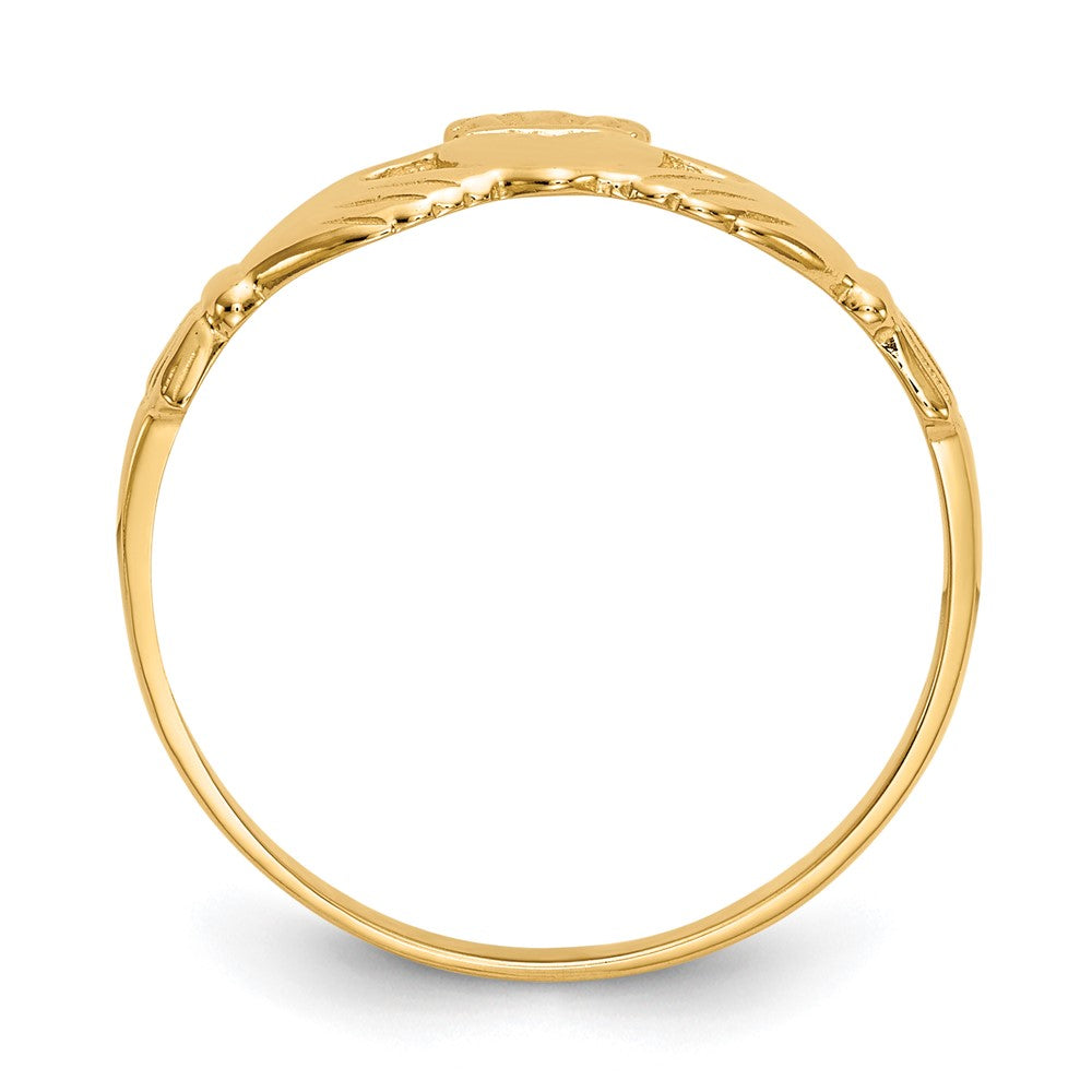 14K Gelbgold Claddagh-Ring
