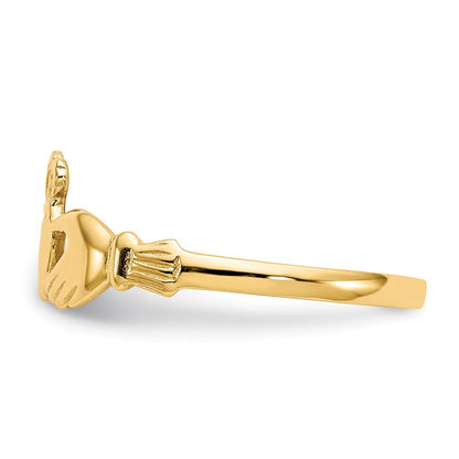 14K Gelbgold Claddagh-Ring