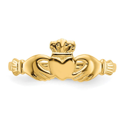 14K Gelbgold Claddagh-Ring