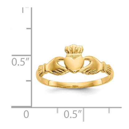 14K Gelbgold Claddagh-Ring