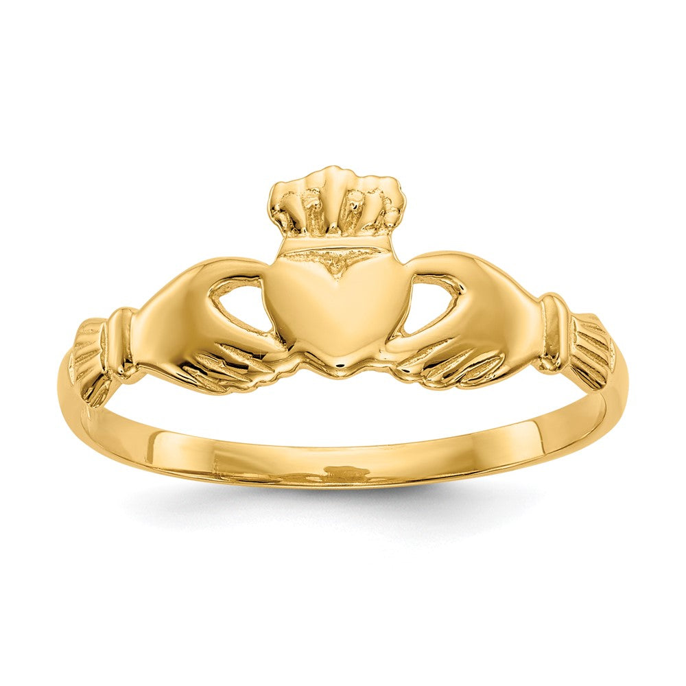 14K Gelbgold Claddagh-Ring