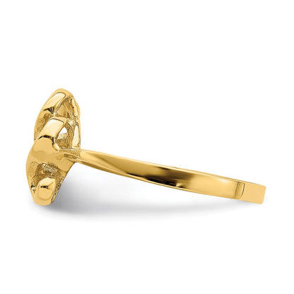 14K Gelbgold Ring in freier Form