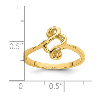14K Gelbgold Ring in freier Form