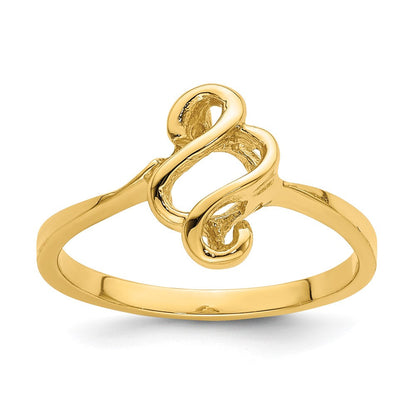 14K Gelbgold Ring in freier Form