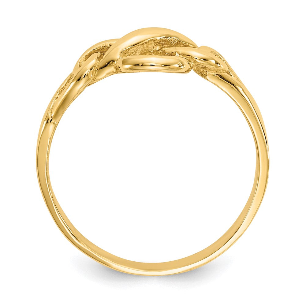 14K Gelbgold Ring in freier Knotenform