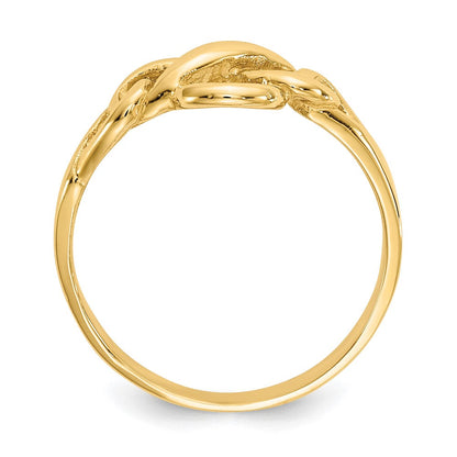 14K Gelbgold Ring in freier Knotenform