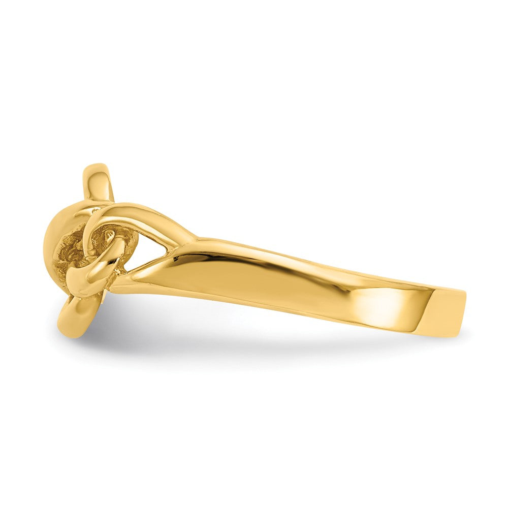 14K Gelbgold Ring in freier Knotenform