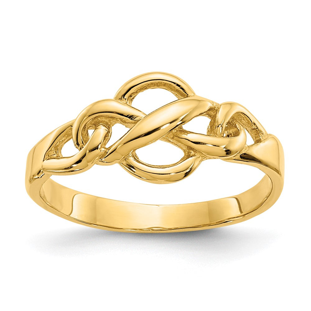 14K Gelbgold Ring in freier Knotenform