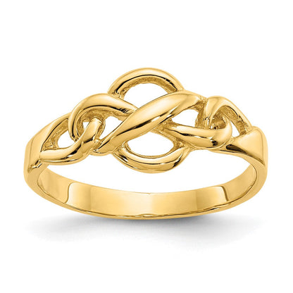 14K Gelbgold Ring in freier Knotenform