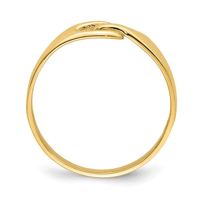 14K Gelbgold Ring in freier Knotenform
