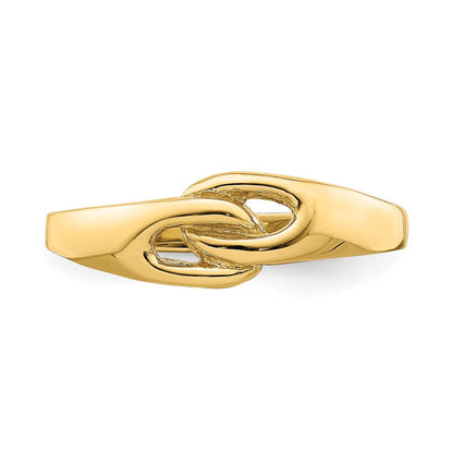 14K Gelbgold Ring in freier Knotenform