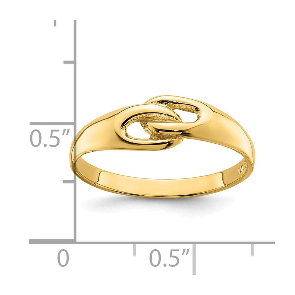 14K Gelbgold Ring in freier Knotenform