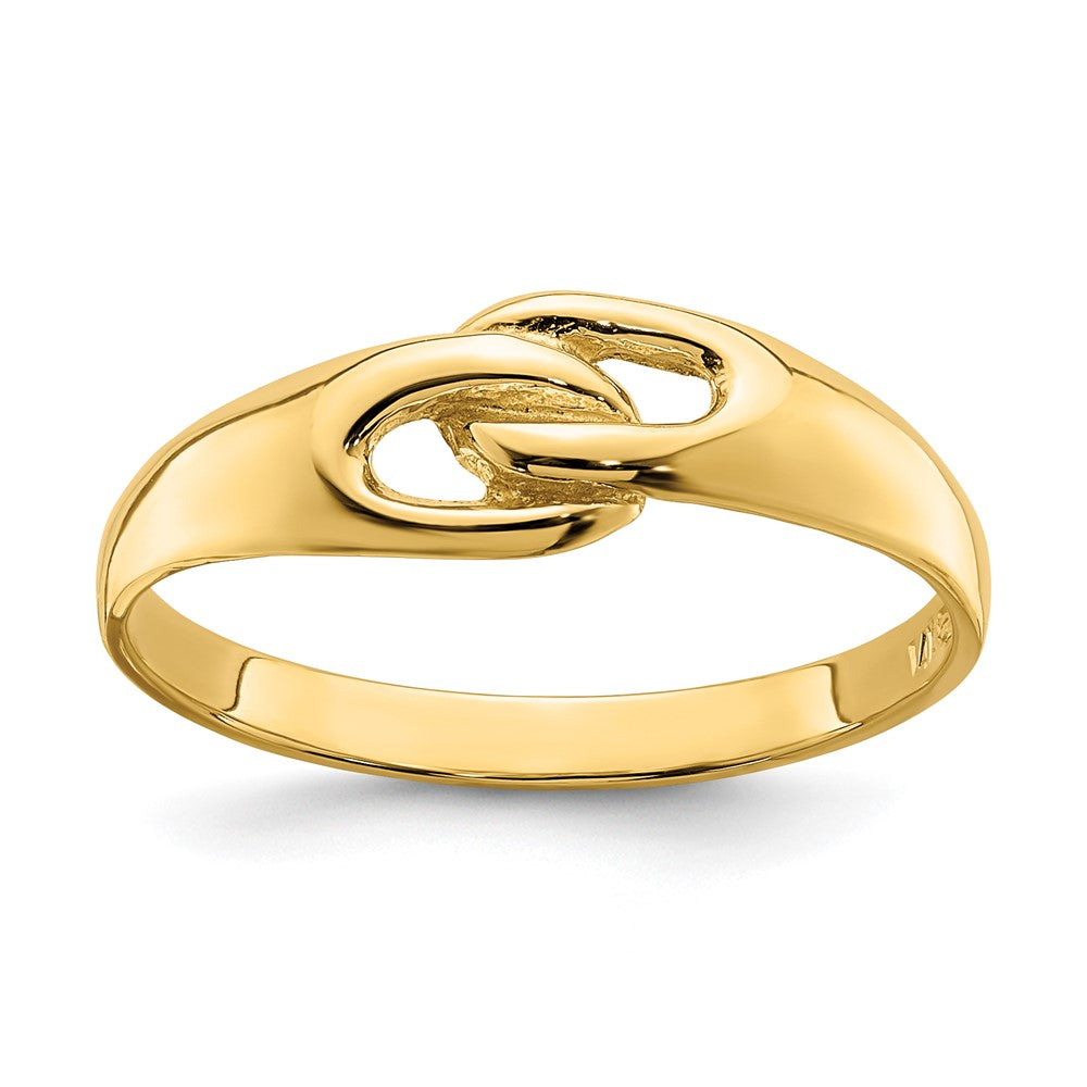 14K Gelbgold Ring in freier Knotenform