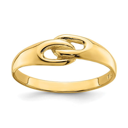 14K Gelbgold Ring in freier Knotenform