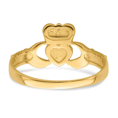 14K Gelbgold Damen Claddagh-Ring